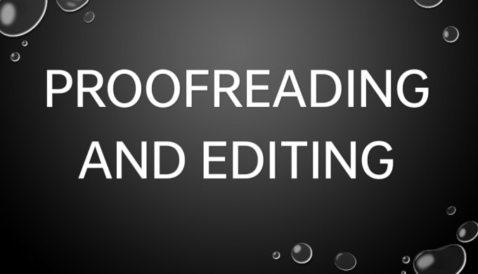 Gig Preview - Proofread and edit your documents