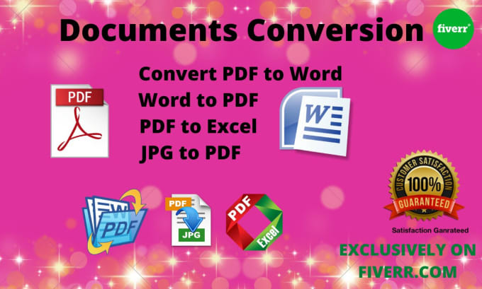 Gig Preview - Convert PDF to word or excel and word to PDF