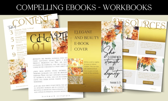 Gig Preview - Design compelling ebooks, workbooks, lead magnets and pdfs