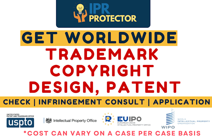 Gig Preview - Trademark, copyright, patent , search, advice, register for US, au, ca, UK, eu