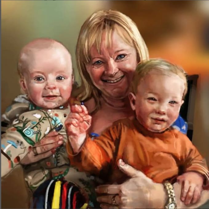 Gig Preview - Draw a realistic family or group portrait from a photo