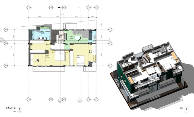 Gig Preview - Design 2d architecture floor plan and non realistic 3d view