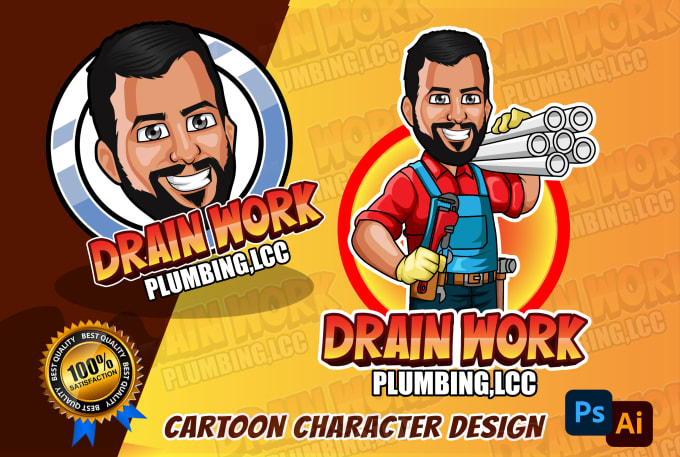 Gig Preview - Design modern cartoon character and mascot logo design