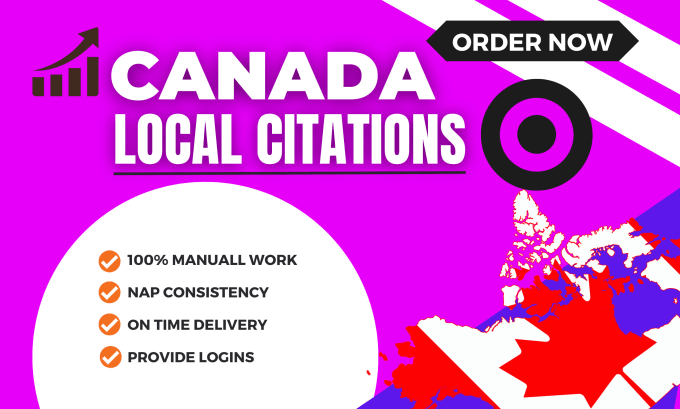 Gig Preview - Boost your local SEO with 205 canadian local citations for your business