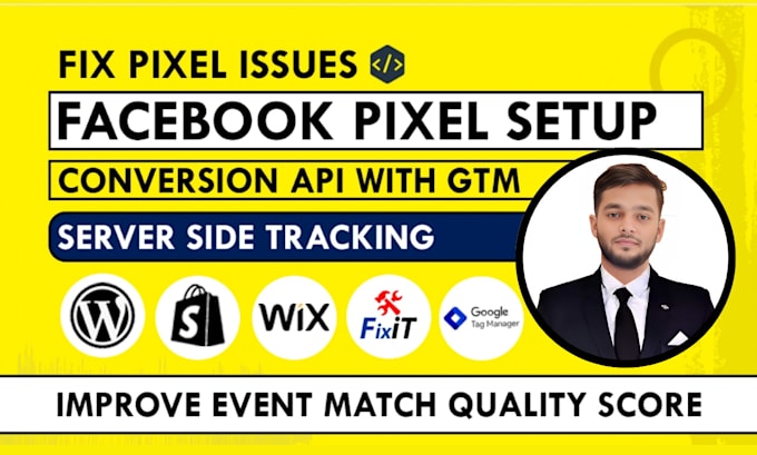 Gig Preview - Setup or fix facebook pixel conversion API and improve event match quality score