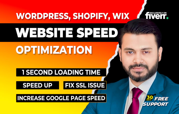 Gig Preview - Our agency will do wordpress speed optimization shopify speed optimization wix speed optimizatio