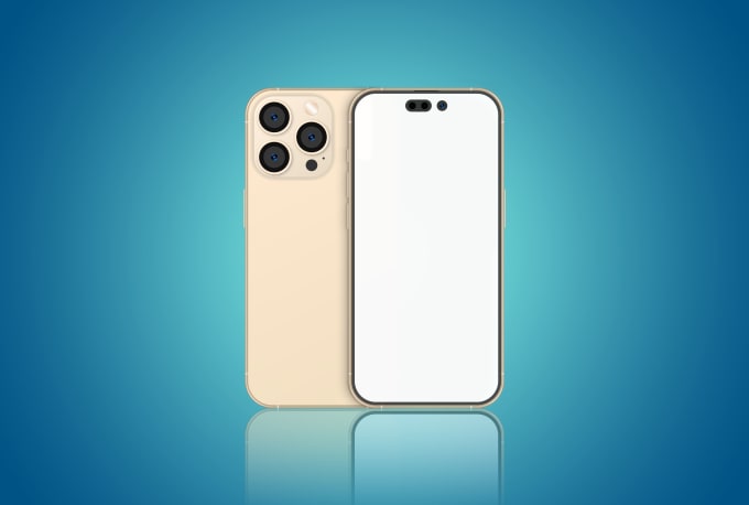 Gig Preview - Design smartphone mockup front and back view