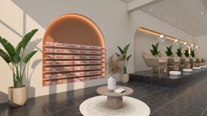 Gig Preview - Do interior design of your nail salon, hair salon, spa