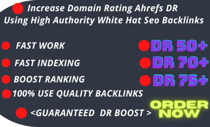 Gig Preview - Increase domain rating ahrefs DR 50 using high  backlinks