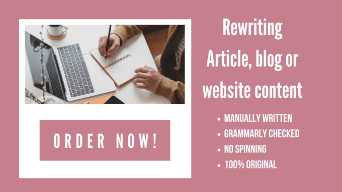 Gig Preview - Manually rewrite an article, blog or website content