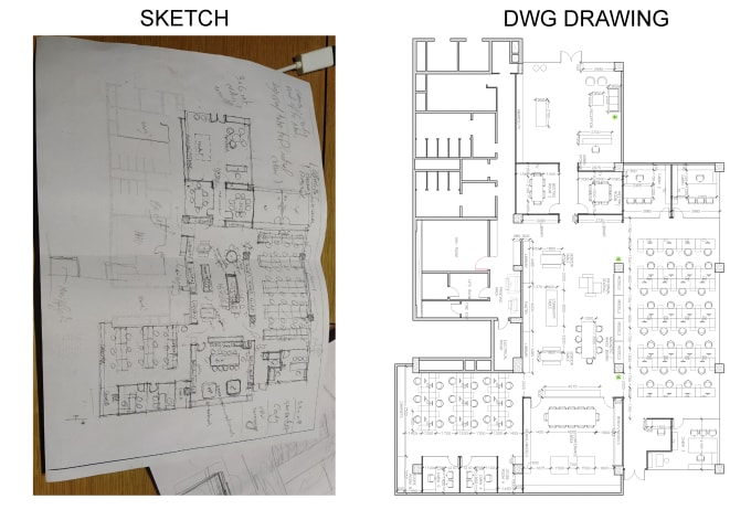 Gig Preview - Transform sketches, pdfs, blueprints, or jpegs into precision drawing