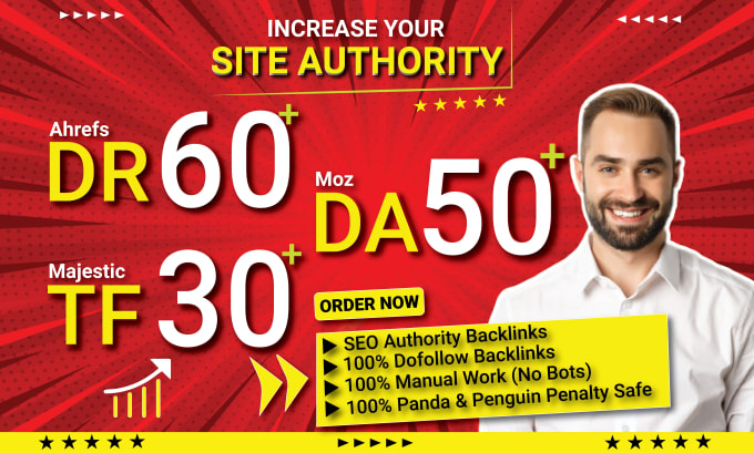 Bestseller - increase domain rating ahrefs da DR tf by high authority white hat seo backlinks