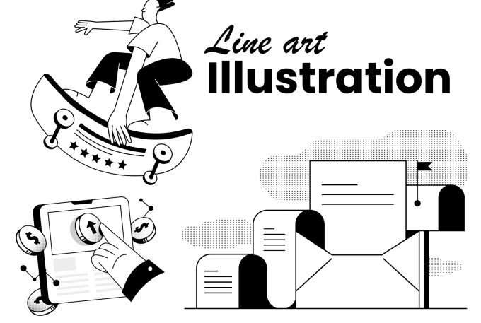 Gig Preview - Design modern outline or line art illustration