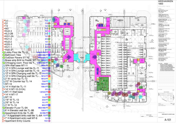 Gig Preview - Do your flooring, wall tile takeoff, and construction cost estimate on rfms