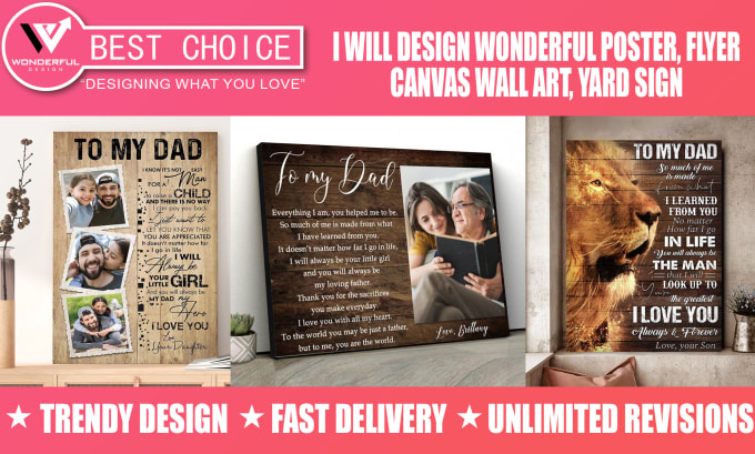 Gig Preview - Design wonderful poster, flyer canvas wall art, yard design