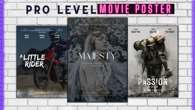 Gig Preview - Make professional looking movie poster for your film, and TV show