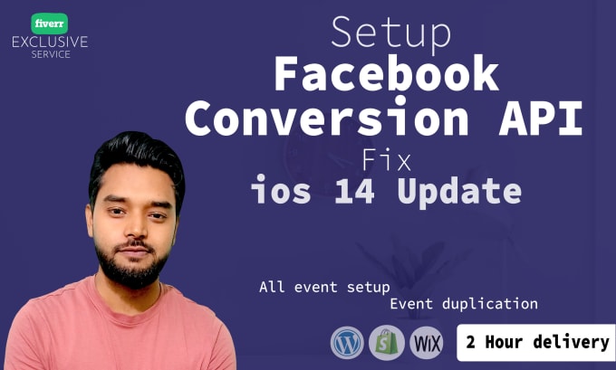 Gig Preview - Fix or setup advance meta pixel facebook conversion API for shopify or wordpress