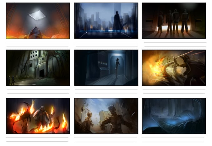 Gig Preview - Illustrate storyboards for movies, games or advertisement