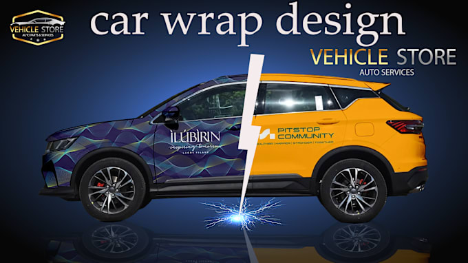 Gig Preview - Do undefined car wrap, van wrap and lorry wrap design