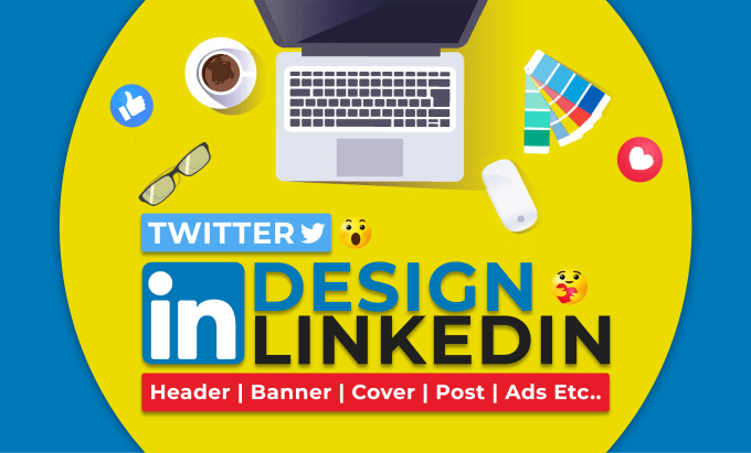 Gig Preview - Design engaging twitter and linkedin header , banner , cover and post ads