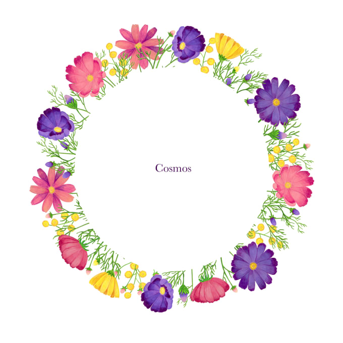 Gig Preview - Do unique a digital hand drawn wreath or frame