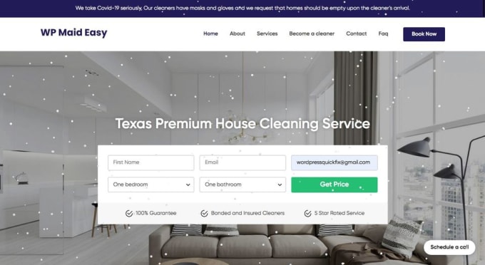 Gig Preview - Create a cleaning business website for your cleaning company