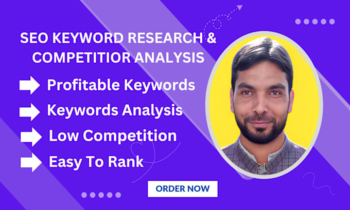 Gig Preview - Do SEO keyword research and competitor analysis for website top ranking