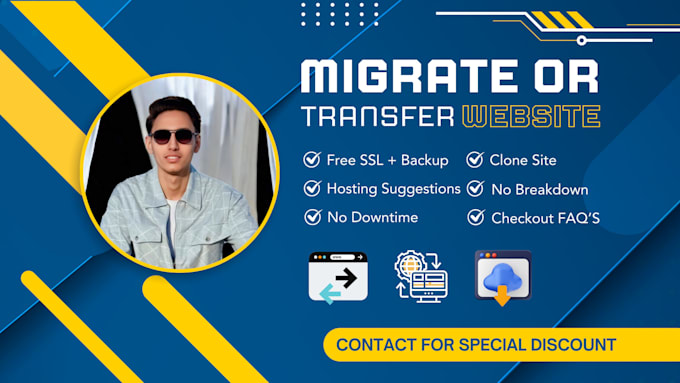 Gig Preview - Move, transfer or migrate wordpress website to new hosting or domain