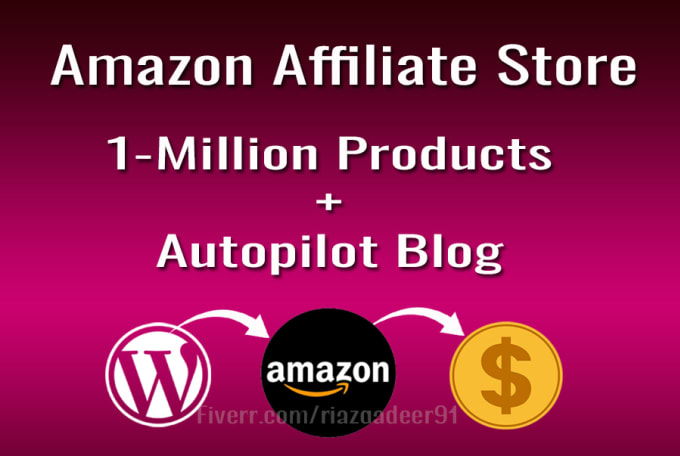 Gig Preview - Amazon affiliate website with premium auto blogging blog