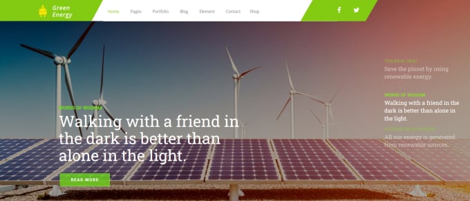 Gig Preview - Develop a website for green renewable energy company