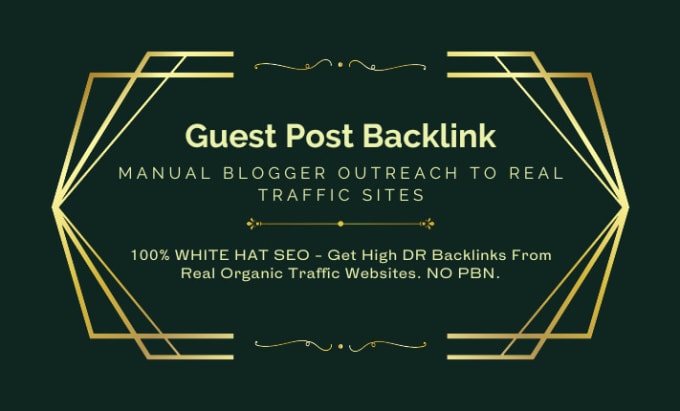 Gig Preview - Do guest post link building to real blogs with traffic