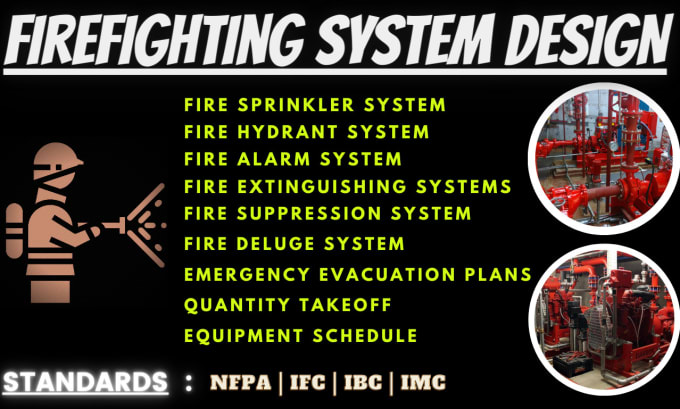 Gig Preview - Design firefighting system of your building