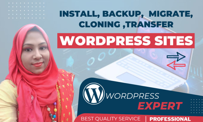 Gig Preview - Install, backup, transfer, migrate, clone wordpress sites to new host or domain