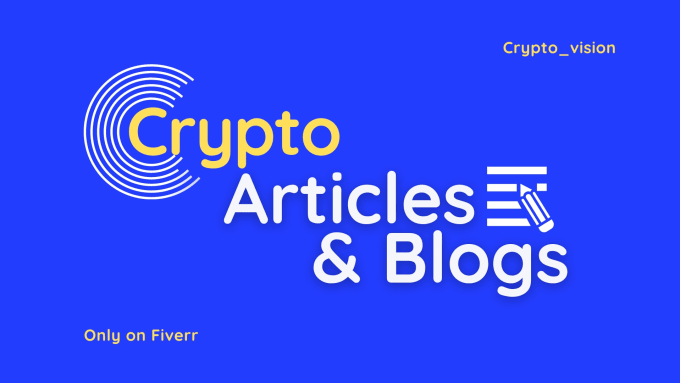 Gig Preview - Write SEO articles on crypto, nfts, blockchain, and stocks