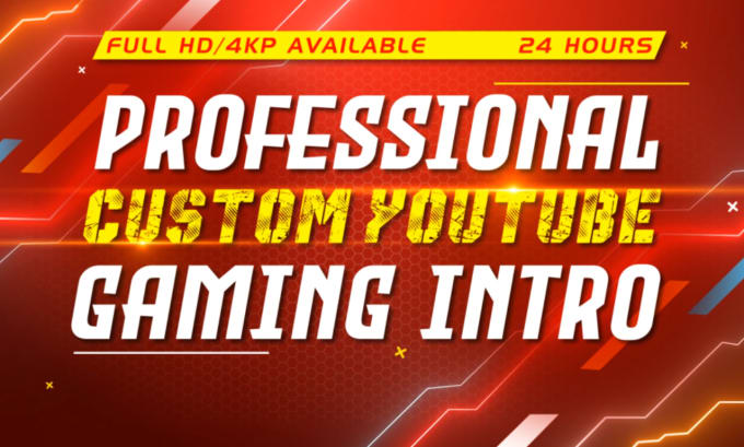 Gig Preview - Create professional custom youtube gaming intro within 24 hours