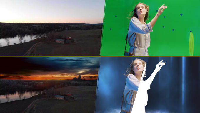 Gig Preview - Do vfx sky, green chroma keying, screen replace, rotoscoping