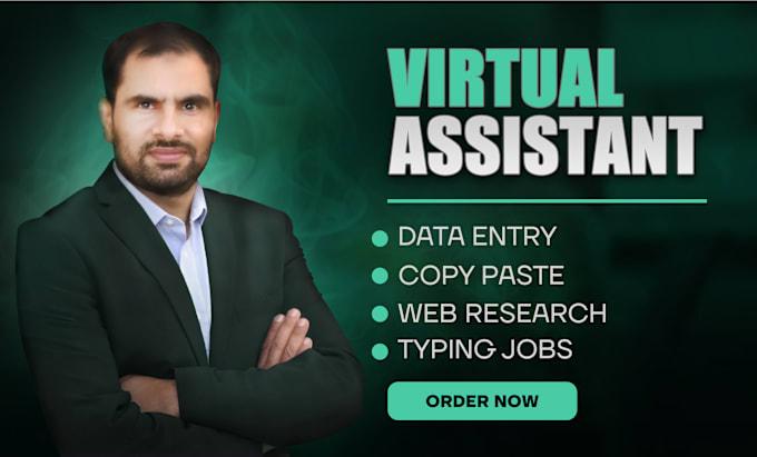 Gig Preview - Be your virtual assistant for data entry, copy paste, typing and web research