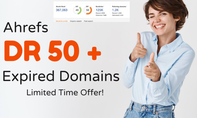 Gig Preview - Find ahrefs DR 50 plus expired domain