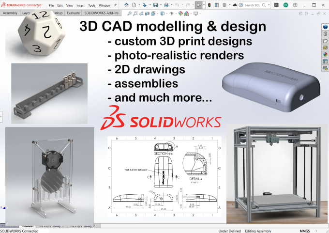 Gig Preview - Design 3d cad models ready for manufacturing