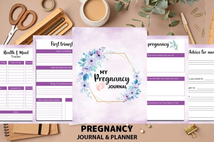 Gig Preview - Do pregnancy planner journal with digital hyperlinked tabs