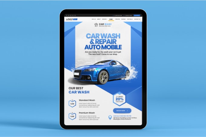 Gig Preview - Design a website for auto detailing and car booking