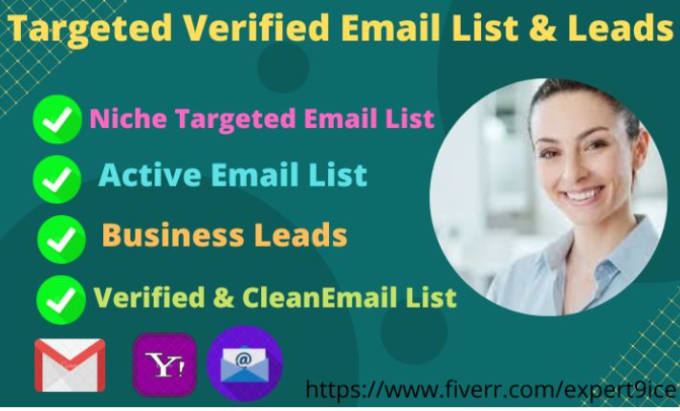 Gig Preview - Provide a targeted verified email list email leads generation