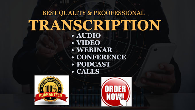 Gig Preview - Do quality audio and video transcription in 24hrs