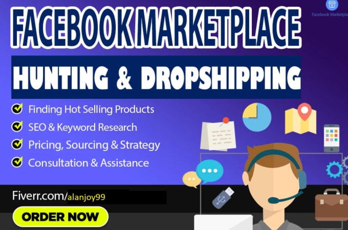 Gig Preview - Do  facebook marketplace dropshipping and products listing