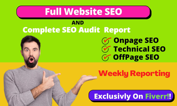 Gig Preview - Do complete website audit  report and monthly SEO services