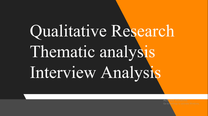 Thematic analysis in qualitative research