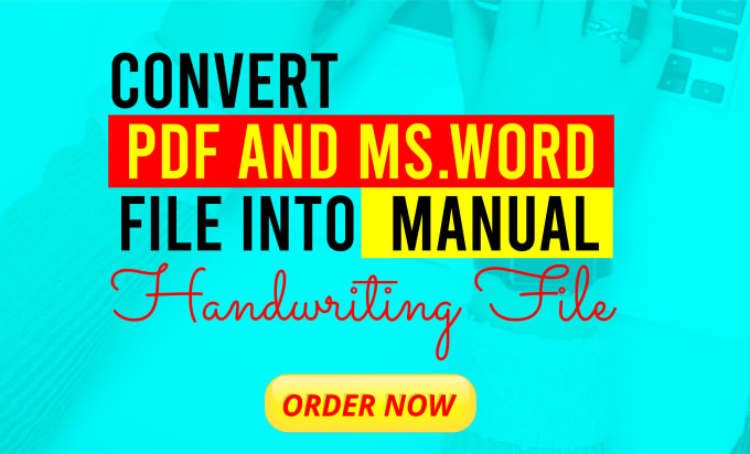 Gig Preview - Convert pdf and ms word file into manual on handwriting page