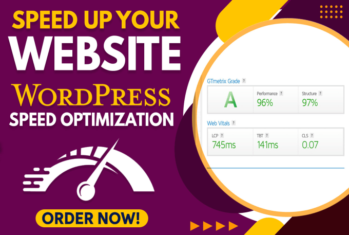 Gig Preview - Do wordpress website speed optimization for google page speed insight