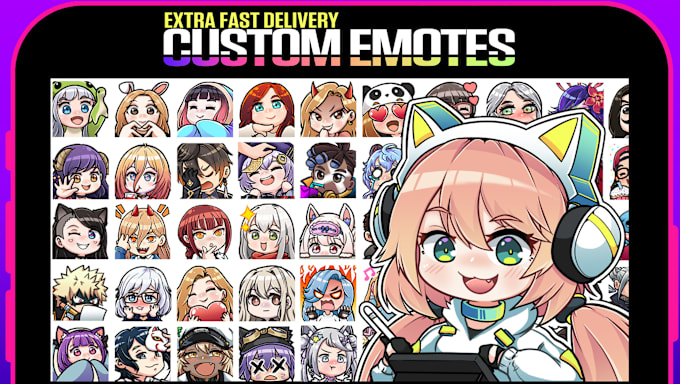 Gig Preview - Make custom twitch emotes and sub badges