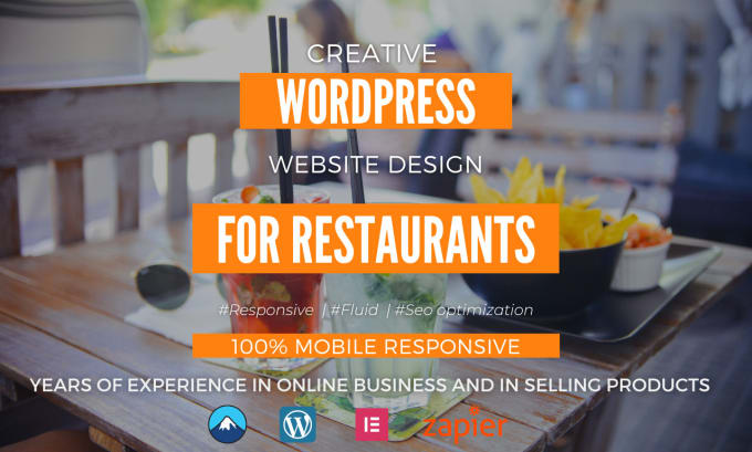 Gig Preview - Build professional wordpress website, for your restaurant